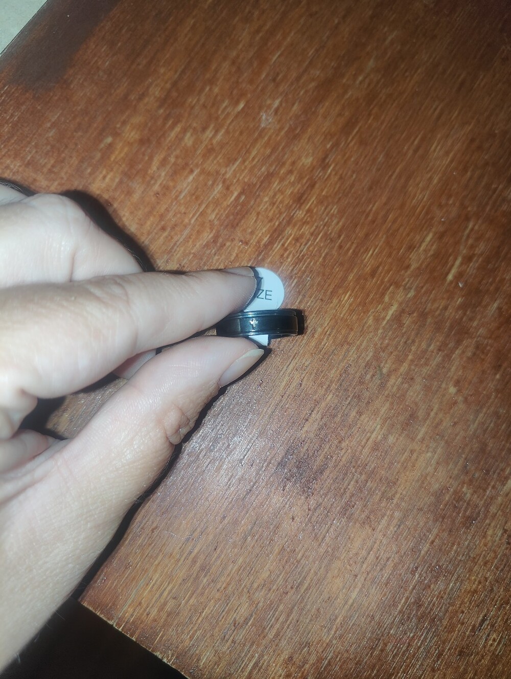 Unisex Black Spinning Anxiety Ring With Cross
